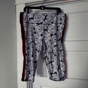 Capri Floral Print Activewear Leggings